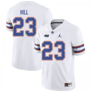 Men's Florida Gators #23 Jaydon Hill NCAA Jordan Brand White Authentic Stitched College Football Jersey XQF7762TN